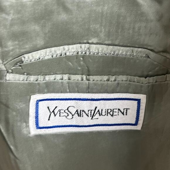 Yves Saint Laurent Blazer Mens Double Breasted Pointed Lapel Wool France Made - Picture 3 of 10
